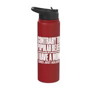 Contrary Belief Mom Asleep Stainless Steel Insulated Water Bottle