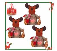 Contrasit Bags, Bags Zipper Design for Gifts Apples Candy, Christmas Zipper Gift Bags, Reusable Fabric Storage Bags for Candy, For Candy, Apples (3PCS-B)