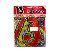 Contrast 13Th Birthday Banner Multicoloured (One Size)