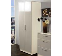 Trent Double Wardrobe In Grey & White (Ready Assembled)