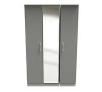 Contrast 3 Door Mirrored Wardrobe Oak
