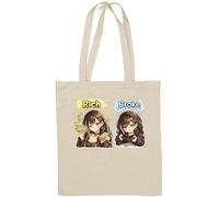 Contrast between wealth and poverty Natural Cotton Tote Bag White