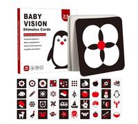 Contrast Cards | Visual Time Stimulation Tummy Black and White Sensory Flash Cards for 0-6 Months, Developmental Learning