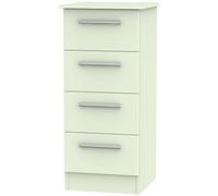 Contrast Cream 4 Drawer Narrow Chest