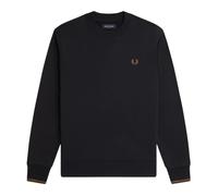 Contrast Crewneck Sweatshirt - male - Fred Perry - Sweatshirts - Black - M - Sweatshirts & Hoodies M