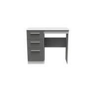 Contrast Desk Grey & White 3 Drawers 90cm