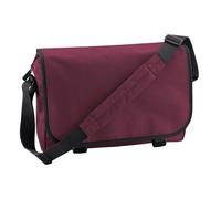 Contrast Detail Messenger Bag Bagbase Burgundy One Size
