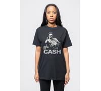 Johnny Cash Contrast Middle Finger Official Mens Black T Shirt XXL