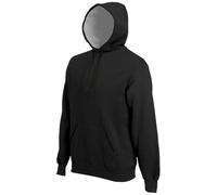 Contrast Heavyweight Hoodie Kariban Black L