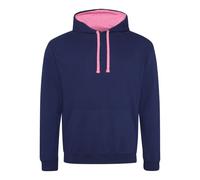 Contrast Hooded Sweatshirt Two Tone Varsity Pullover Hoodie Men Women AWDis