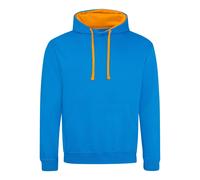 Contrast Hooded Sweatshirt Two Tone Varsity Pullover Hoodie Men Women AWDis