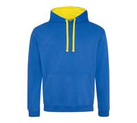 Contrast Hooded Sweatshirt Two Tone Varsity Pullover Hoodie Men Women AWDis
