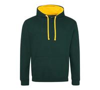 Contrast Hooded Sweatshirt Two Tone Varsity Pullover Hoodie Men Women AWDis
