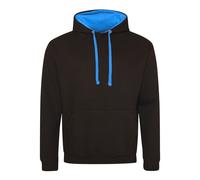 Contrast Hooded Sweatshirt Two Tone Varsity Pullover Hoodie Men Women AWDis