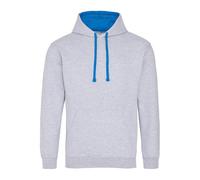 Contrast Hooded Sweatshirt Two Tone Varsity Pullover Hoodie Men Women AWDis