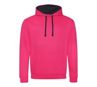 Contrast Hooded Sweatshirt Two Tone Varsity Pullover Hoodie Men Women AWDis