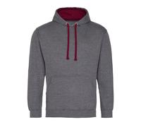 Contrast Hooded Sweatshirt Two Tone Varsity Pullover Hoodie Men Women AWDis