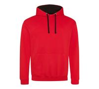 Contrast Hooded Sweatshirt Two Tone Varsity Pullover Hoodie Men Women AWDis