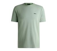 Contrast Logo Regular Fit Cotton Tee, male, Hugo, T-Shirts, Green, 2XL, Tops 2XL