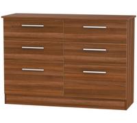 Contrast Noche Walnut 6 Drawer Midi Chest