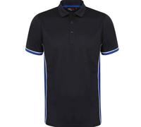 Contrast Panel Wicking Polo Finden & Hales Short Sleeve Polyester Shirt