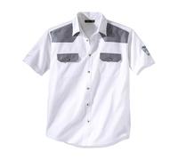 Contrast Short-Sleeved Shirt Atlas for Men White XXL