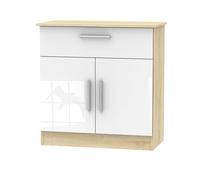 Ready Assembled 2 U Trent 1 Drawer 2 Door Sideboard (Ready Assembled) in White Ready Assembled 2 U White