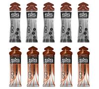 Contrast SIS Go Energy Plus Caffeine 60ml Gels - Cola & Double Espresso Flavours (Pack of 10)