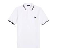 Contrast Stripe Polo Shirt, male, Fred Perry, Polo Shirts, White, M, Tops M