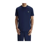 Contrast Tape Ringer T-Shirt, male, Fred Perry, T-Shirts, Blue, L, Tops L