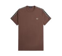 Contrast Tape Ringer T-Shirt - male - Fred Perry - T-Shirts - Brown - L - Tops L