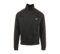 Contrast Tape Track Jacket, male, Fred Perry, Zip-throughs, Black, L, Sweatshirts & Hoodies L