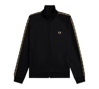 Contrast Tape Track Jacket, male, Fred Perry, Zip-throughs, Black, S, Sweatshirts & Hoodies S