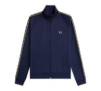 Contrast Tape Track Jacket, male, Fred Perry, Zip-throughs, Blue, S, Sweatshirts & Hoodies S