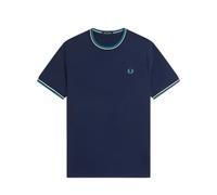 Fred Perry Men's Twin Tipped T-shirt - Tennis Blue/Snow White/Deep Mint - L