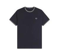 Contrast Trim Double Stripe T-Shirt Fred Perry Bleu M