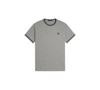 Contrast Trim Double Stripe T-Shirt Fred Perry Gris S