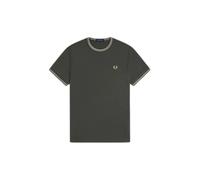 Contrast Trim Double Stripe T-Shirt Fred Perry Vert M
