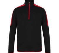 Contrast Zip Neck Midlayer Polyester Top XS - XXL Finden and Hales