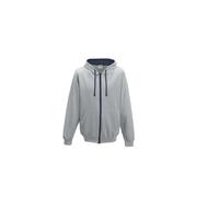 Contrast zip-up hoodie Just Hoods Varsity Gris M