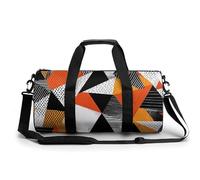 Contrasting Colors in Polygonal Artwork Gym Bag Travel Duffel for Men Women | Sport Workout Handbag Overnight Weekender Bags with Shoulder Strap