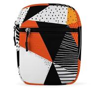 Contrasting Colors in Polygonal Artwork Mini Crossbody Bag for Women Men | Small Sling Shoulder Bags with Adjustable Strap for Outdoors Travel Hiking