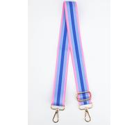 Contrasting Colourblock Striped Bag Strap in Azure Pink Sarta Pink One Size