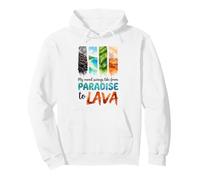 Contrasting Emotions Paradise Lava Watercolor Art Pullover Hoodie