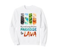 Contrasting Emotions Paradise Lava Watercolor Art Sweatshirt