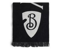 Contrasting Logo Fringed Reversible Wool Scarf - male - Burberry - Winter Scarves - Black - ONE SIZE - Accessories ONE SIZE