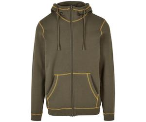 Contrasting zipped hoodie Urban Classics Organic Vert XL