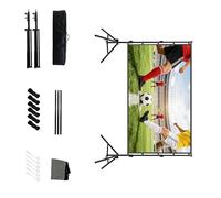 Contrasts Sunlight Resistance Projection Screen Easy Setups Double Stands for Outdoor Movie Night Projectors Screen Sports Viewing