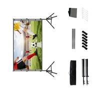 Contrasts Sunlight Resistance Projection Screen Easy Setups Double Stands for Outdoor Movie Night Projectors Screen Windproof Slide