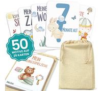 CONTRAXT Meilensteinkarten. Karten Mein erstes jahr meilensteine karten schwangerschaft baby monatskarten mädchen junge deutsch